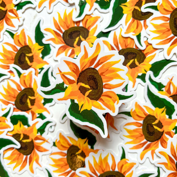 Yellow Sunflower - Spring Flower Sticker
