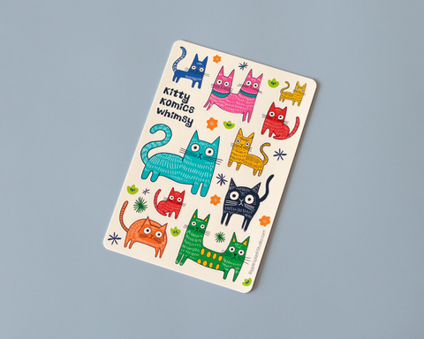 Cute Cats Sticker Sheet