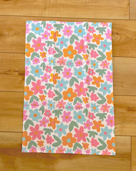 Cotton Tea Towel - Sage Bloom