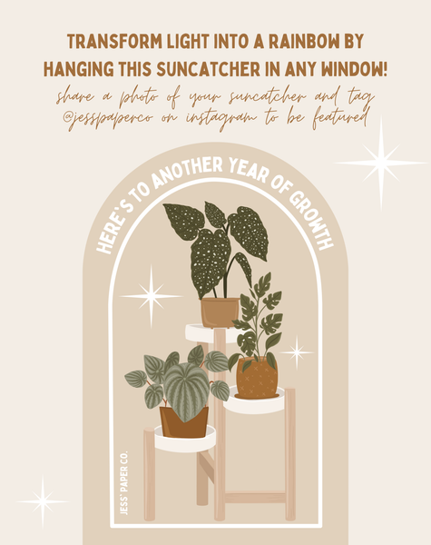 Plant Stand Sun Catcher Window Decal