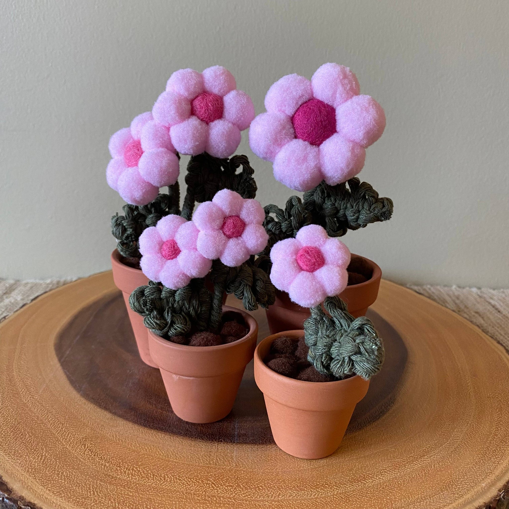 Pom Pom Flowers Pink