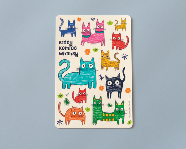 Cute Cats Sticker Sheet