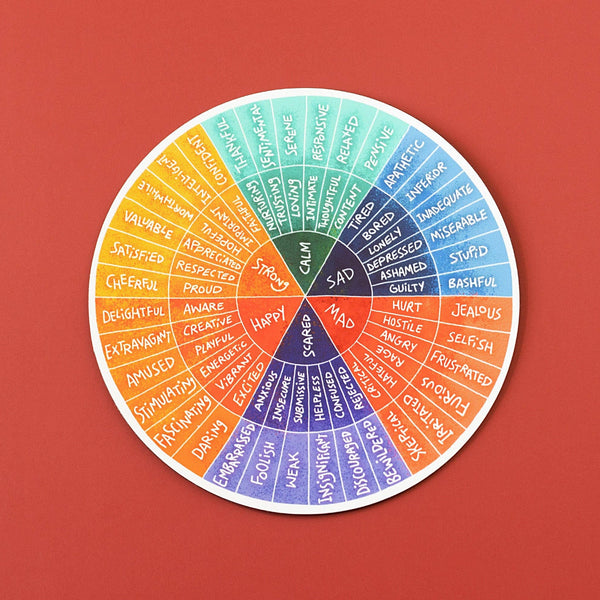 Feelings Wheel Vinyl Sticker