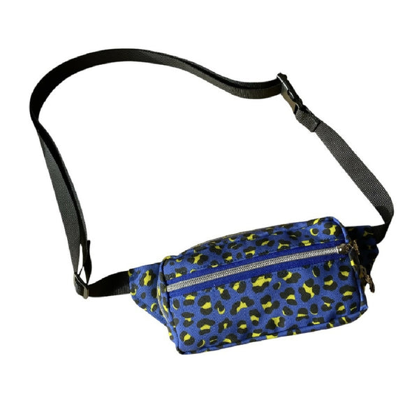 Blue Leopard Belt Bag