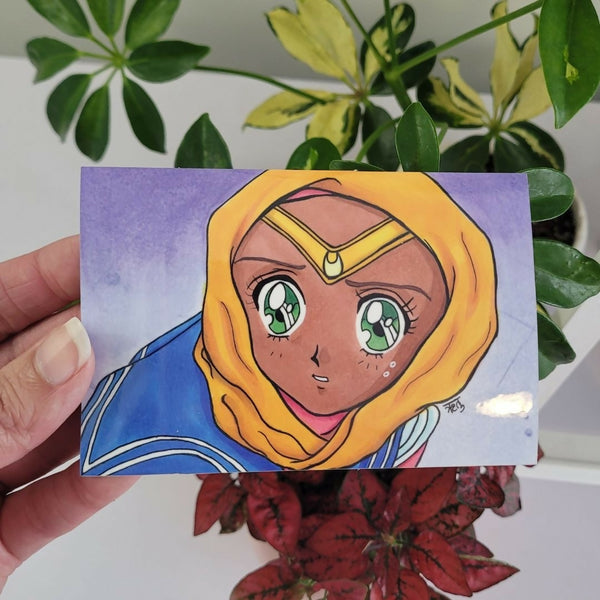 Hijabi Moon Anime Sticker