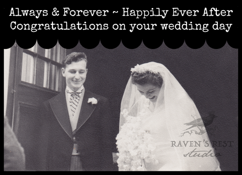 CARD. Always & Forever ~ Happily Ever After Congratulations