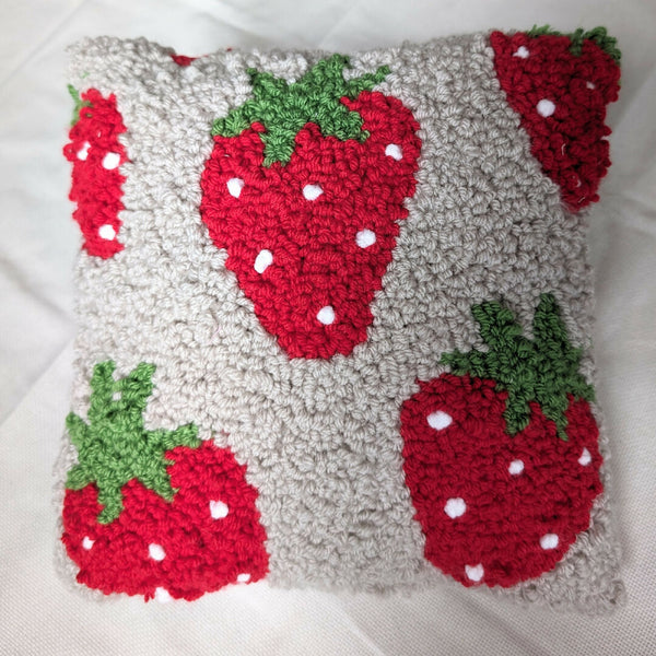 Grey Strawberries Pillow