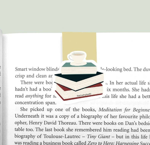 Books and Tea Magnetic Bookmark