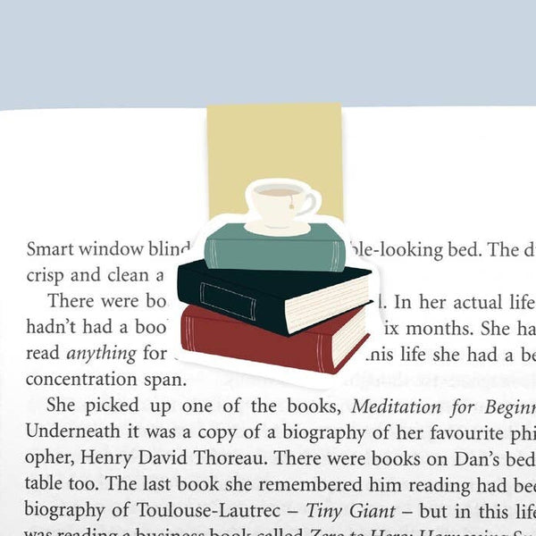 Books and Tea Magnetic Bookmark