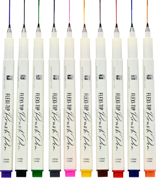 Flexi-Tip Brush Pens (Set of 10)