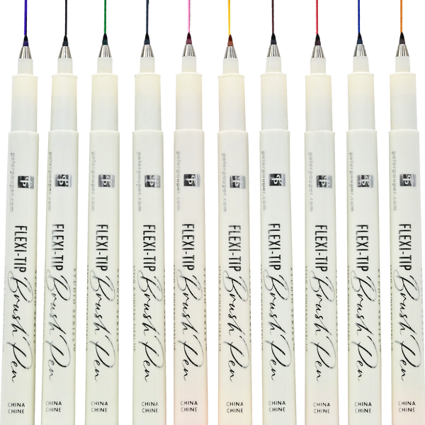 Flexi-Tip Brush Pens (Set of 10)