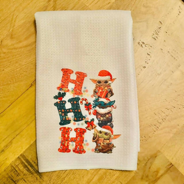 Yoda Ho Ho Ho Tea Towel