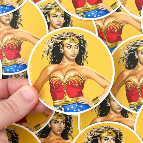 Beyonce superhero sticker