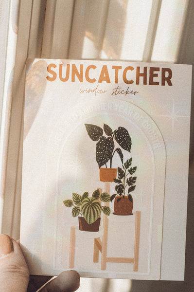 Plant Stand Sun Catcher Window Decal