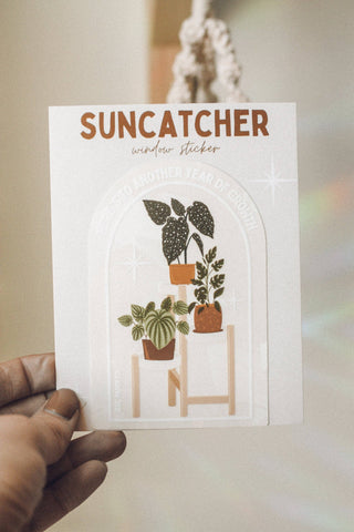 Plant Stand Sun Catcher Window Decal