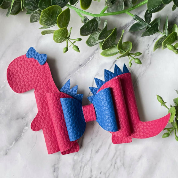 Dinosaur Pink - Novelty Bow