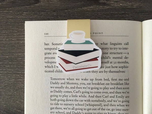 Books and Tea Magnetic Bookmark