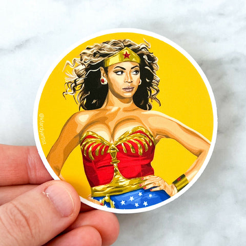 Beyonce superhero sticker