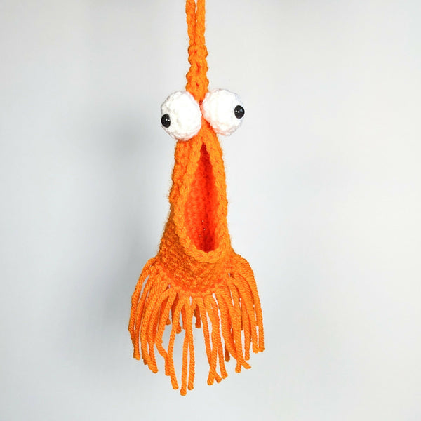 Small crochet alien - orange