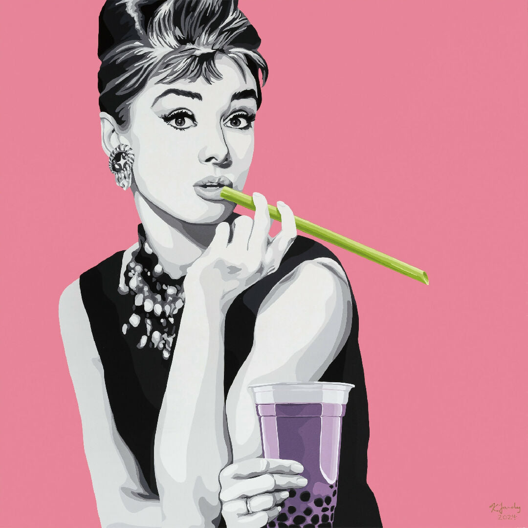 Audrey's First Bubble Tea art print (2 sizes)