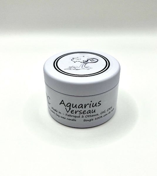 Aquarius Zodiac Candle 2oz