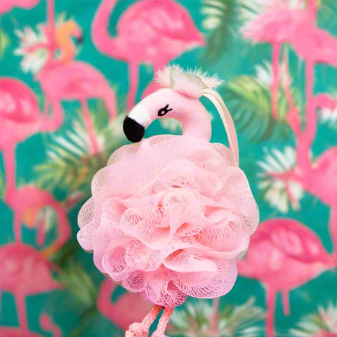 Flamingo Exfoliating Bath Puff