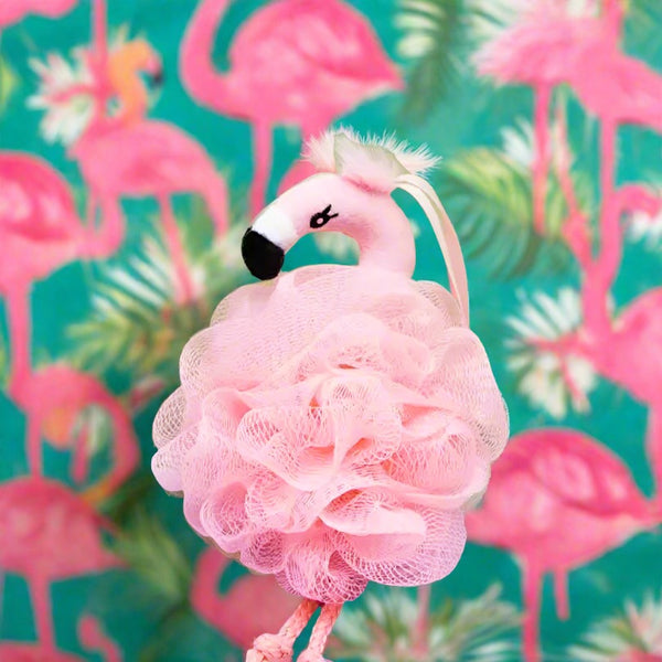 Flamingo Exfoliating Bath Puff