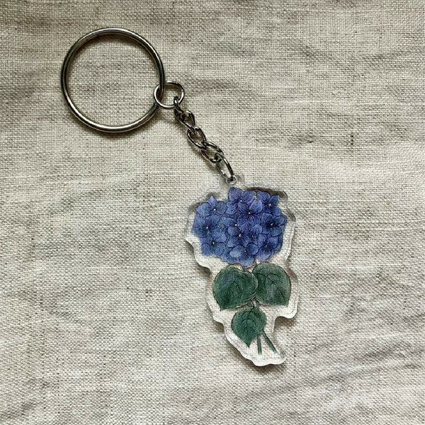 Acrylic Hydrangea Key Chain