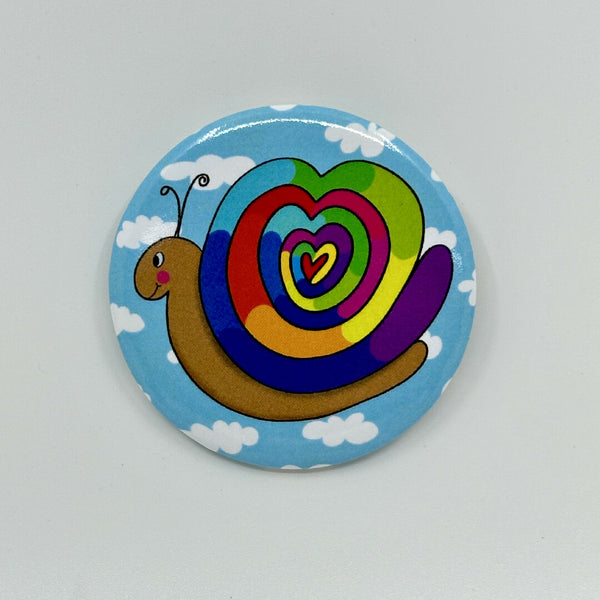 Rainbow Snail PinBack Button