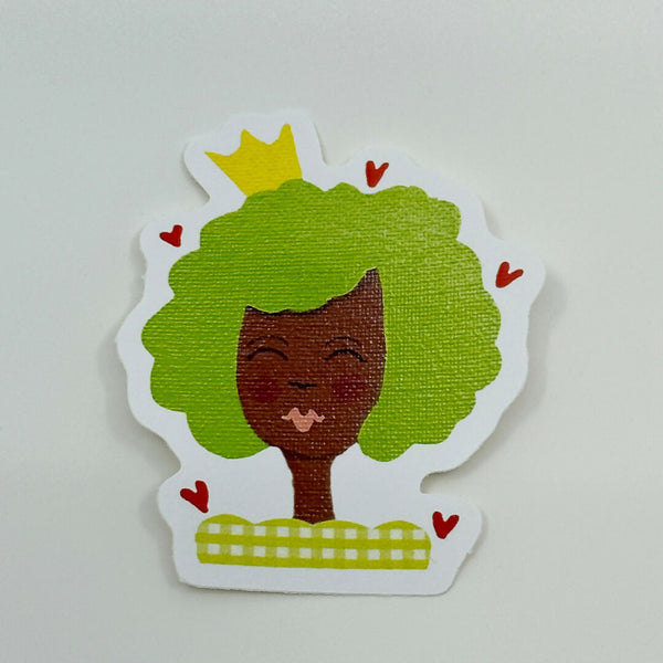 Wear A Crown - Green Hair - Sticker