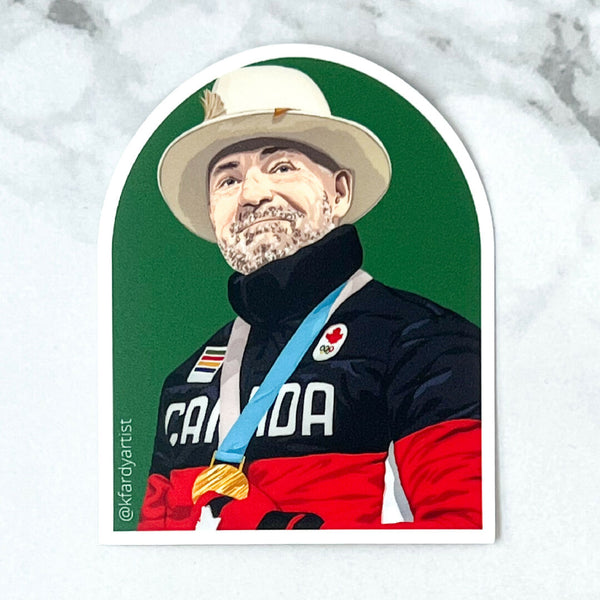 Gord Downie gold medal sticker