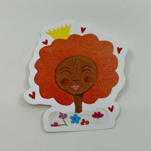 Wear A Crown - Orange Hair - Sticker