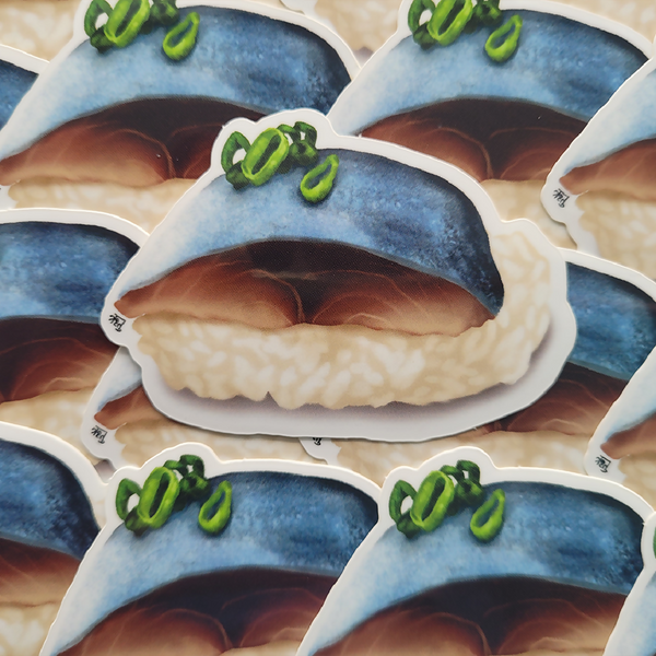 Saba Mackerel Sushi Sticker