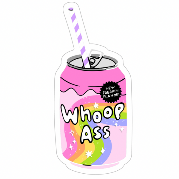 Can of Whoop A$$ Sticker