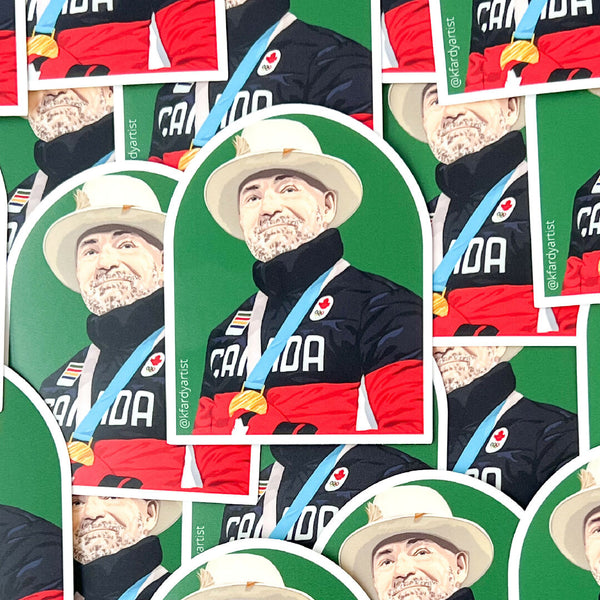 Gord Downie gold medal sticker