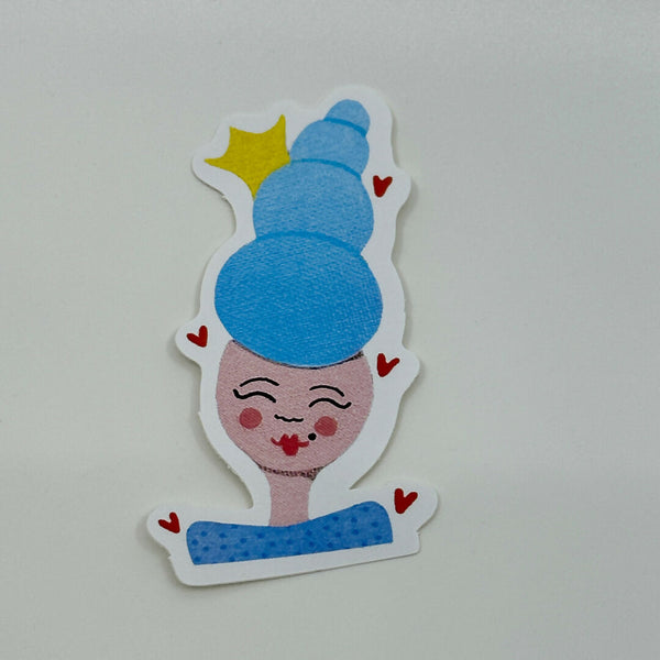 Wear A Crown - Light Blue Up Do - Sticker