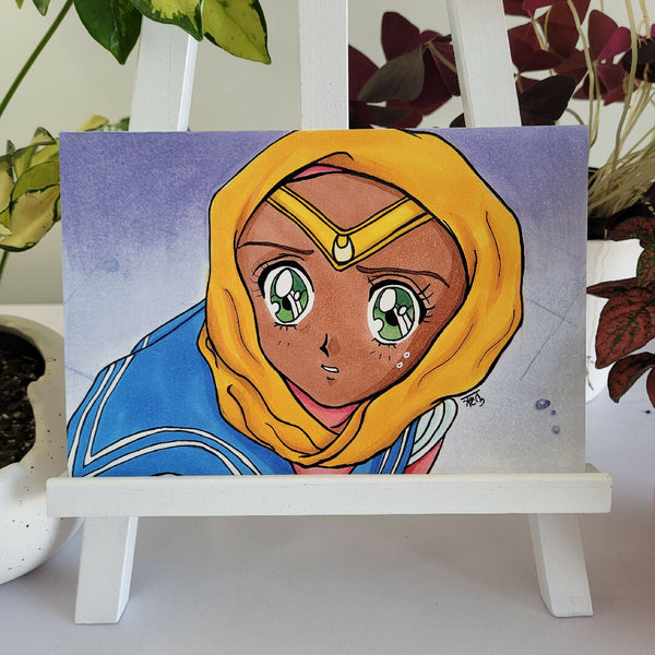 Hijabi Moon - Copic Art Print