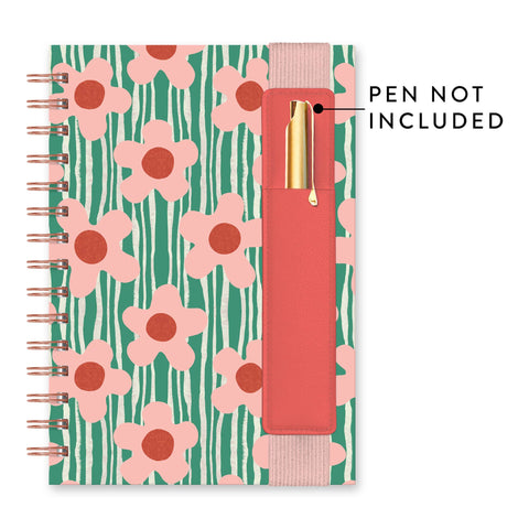 Reigning Flowers Oliver Notebook with Pen Pocket