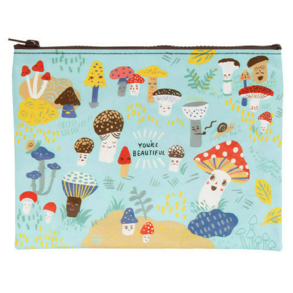 CUTE LIL MUSHROOMS ZIPPERPOUCH