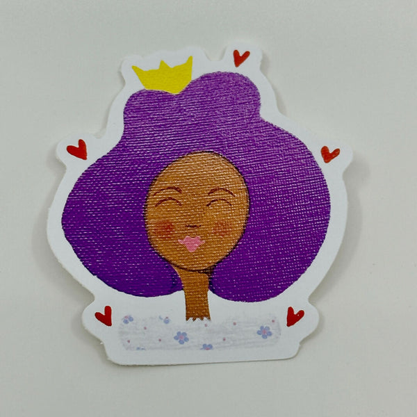 Wear A Crown - Purple Hair - Sticker