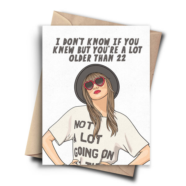 Taylor Swift Funny Birthday Card Sarcastic Pop Culture Card