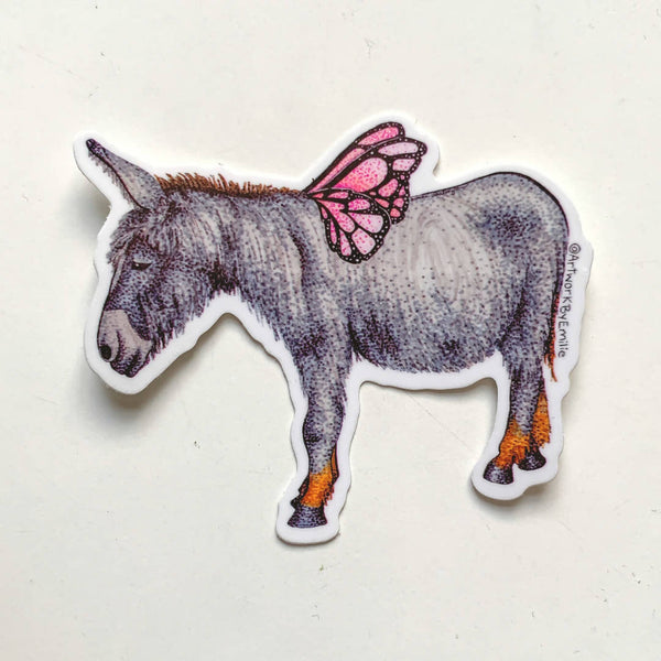 Anything Is Possible - Donkey With Wings Die Cut Sticker