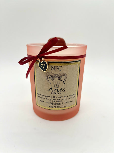 Aries Zodiac Candle