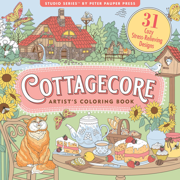 Cottagecore Adult Coloring Book