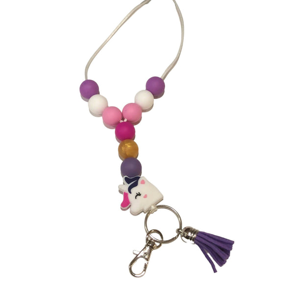 Beaded Lanyard - Unicorn - Shop Motif