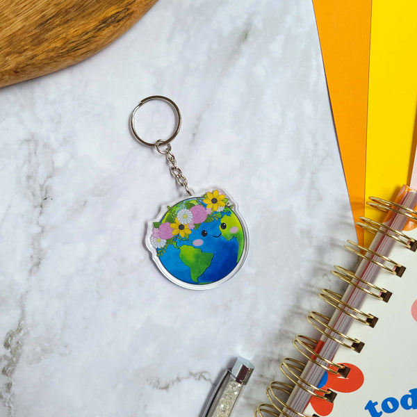 Beautiful Mother Earth Acrylic Keychain