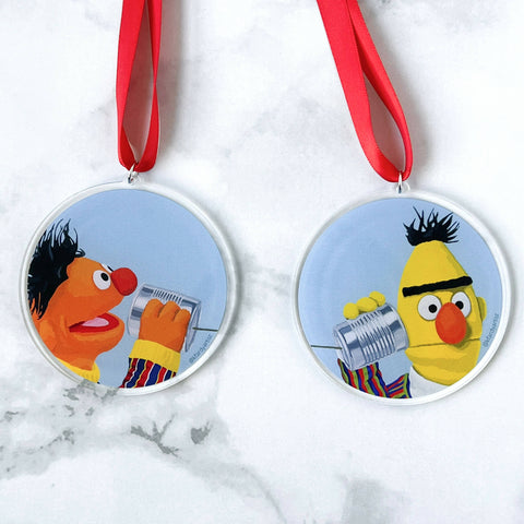 "Bert, I'm Gay." #1 (Ernie with tin can phone) ornament - Shop Motif