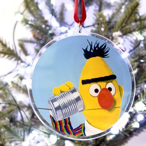 "Bert, I'm Gay." #2 (Bert with tin can phone) ornament - Shop Motif