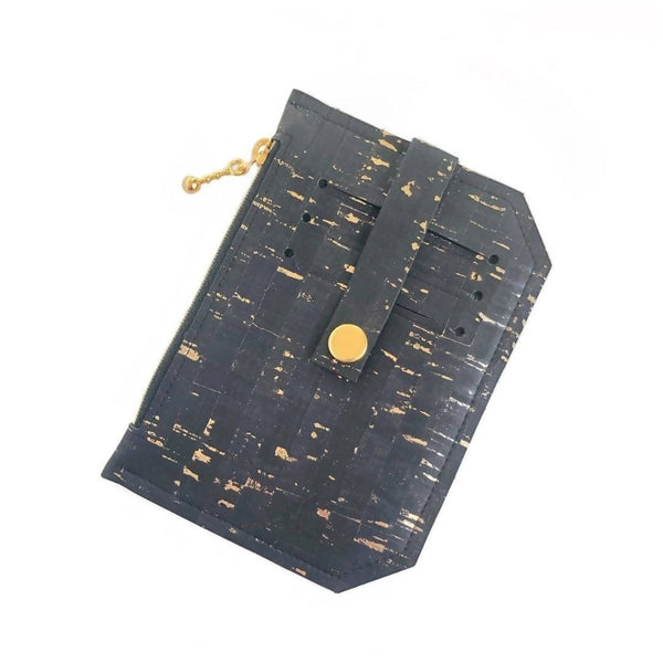 Black Gold Fleck Cork Wallet