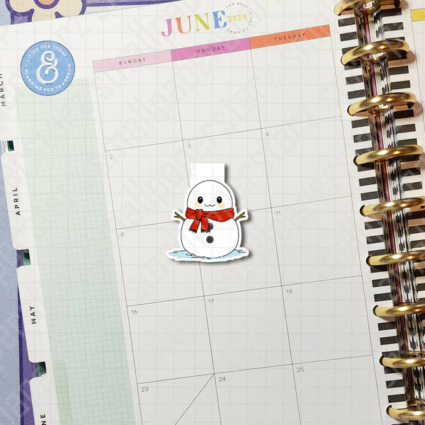 BM003 - Winter Time Snowman Magnetic Bookmark